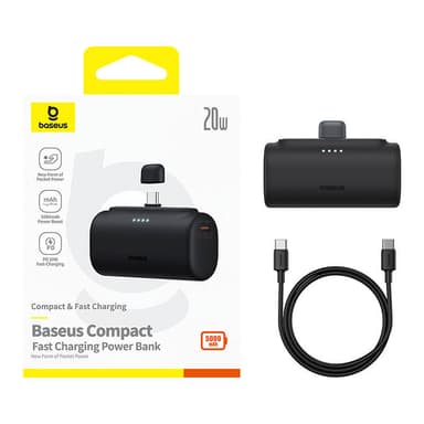 Powerbank Baseus Compact 5000mAh, 20W, USB-C (Carny)