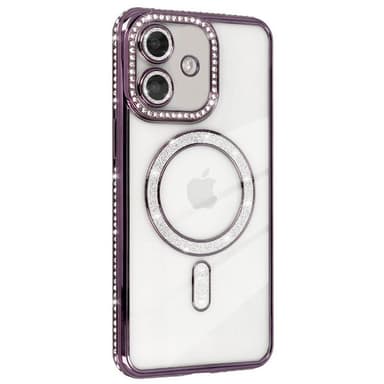 Diamond bling MagSafe deksel iPhone 12 - Purple