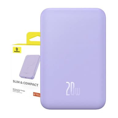 Magnetisk Mini Powerbank Baseus 5000mAh 20W (lilla)