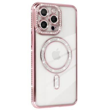 Diamond bling MagSafe deksel iPhone 16 Pro Max - Pink