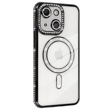 Diamond bling MagSafe deksel iPhone 15 Plus - Svart