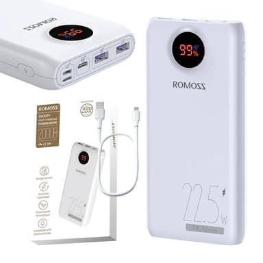 Powerbank Romoss SW20PF 20000mAh, 22,5W (hvit)