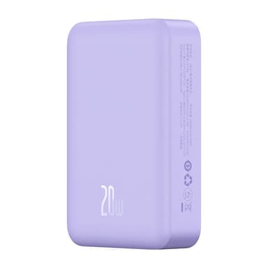 Powerbank Baseus Magnetic Mini 20000mAh, USB-C 20W MagSafe (lilla)