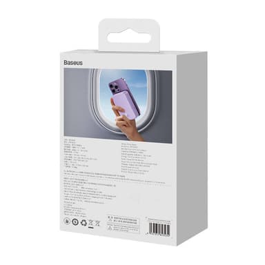 Powerbank Baseus Magnetic Mini 20000mAh, USB-C 20W MagSafe (lilla)