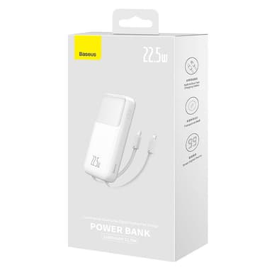 Powerbank Baseus Comet 10000mAh, 22,5W (hvit)