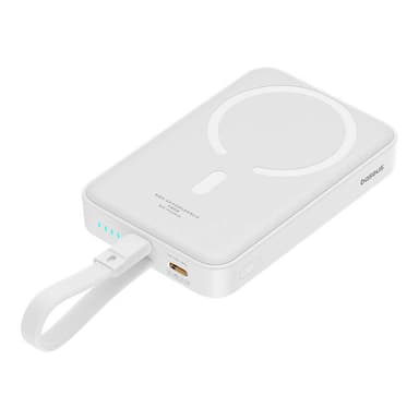Powerbank Baseus Magnetic Mini 10000mAh, Lightning 20W MagSafe (hvit)