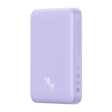 Powerbank Baseus Magnetic Mini 10000mAh, USB-C 20W MagSafe (lilla)