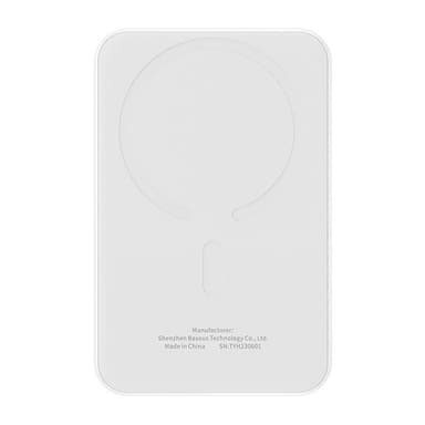 Magnetisk Mini Powerbank Baseus 5000mAh, USB-C 20W (hvit)