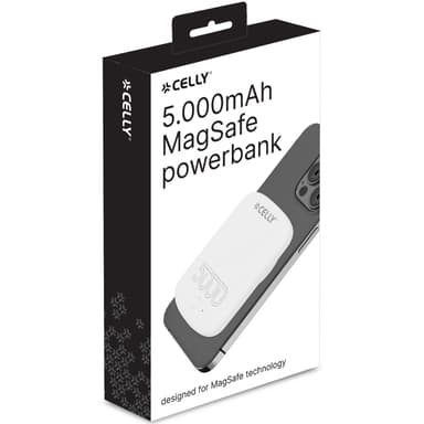 MAGPB5000PRO PowerBank 10W MagSafe trådløs lading 5000mAh Hvit