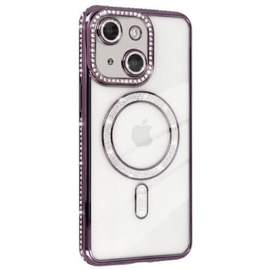 Diamond bling MagSafe deksel iPhone 13 - Purple