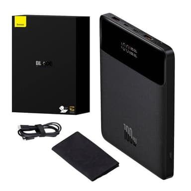 Powerbank Baseus Blade 20000mAh 2xUSB, 2xUSB-C + kabel USB-C 100W (svart)