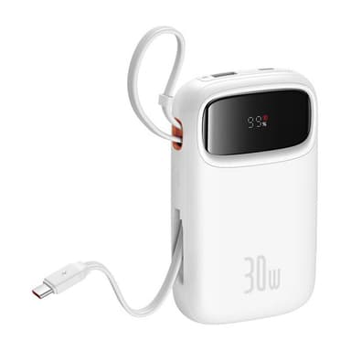 Baseus QPow 2 10000mAh 30W powerbank (hvit)
