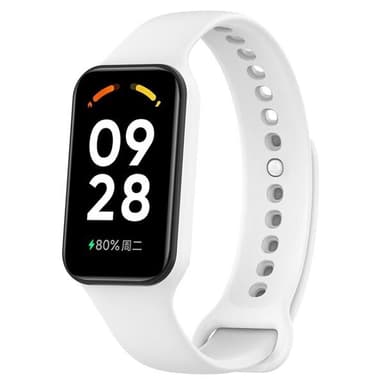 Silikonarmbånd for Xiaomi Band 8 Active - Hvit