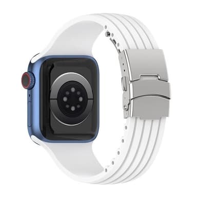 Silikonarmbånd for Apple Watch 42 / 44 / 45 / 49 mm - Hvit