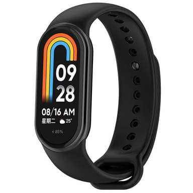 Silikonarmbånd for Xiaomi Smart Band 8 / Band 9 - Svart