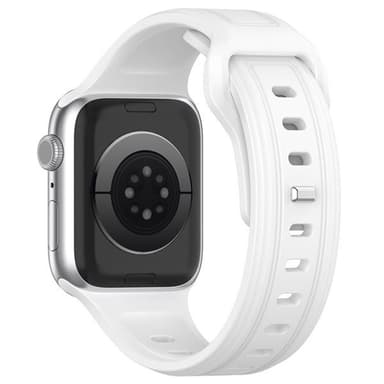 Silikonarmbånd for Apple Watch 38/40/41 mm - Hvit