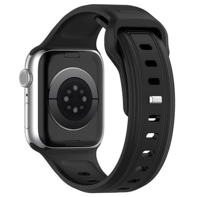 Silikonarmbånd for Apple Watch 38/40/41 mm - Svart