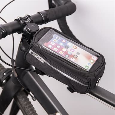 Vanntett smarttelefonveske for sykkelramme - Svart