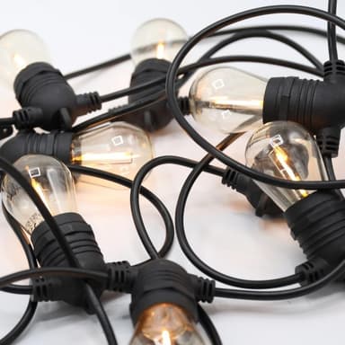 Lyslenke utendørs solcelle – 20 meter med 40 lamper – 10W solpanel