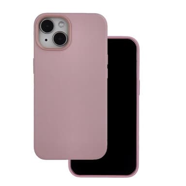 Rosa Skinn-look MagSafe-bakdeksel til iPhone 15 Plus – Elegant og Beskyttende