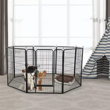 Hundehage i metall 80x80cm 8 Deler
