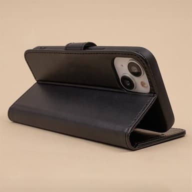 Elegant Svart Flipdeksel med Stativ for Xiaomi Redmi 13C – Magnetlås og Kortoppbevaring