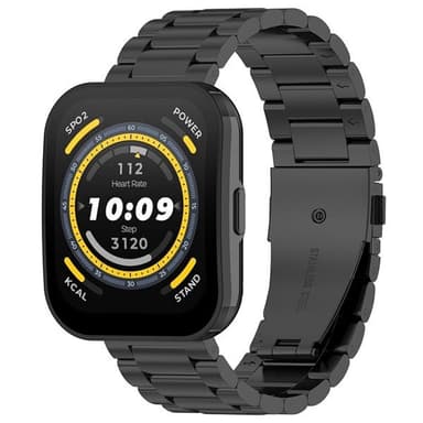 Metallarmbånd 20 mm for Amazfit Bip 5 - Svart