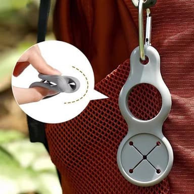 Flaskeholder med karabinkrok i slitesterk silikon