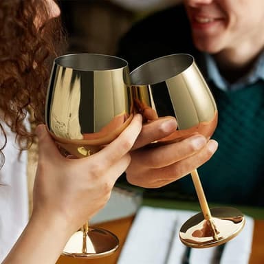 Vinglass gull i glass metallic - 50cl