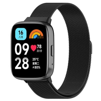 Armbånd Milanese for Xiaomi Redmi Watch 3 Lite - Svart