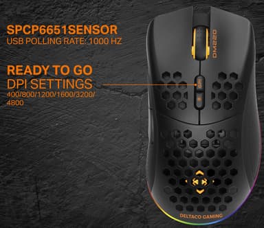Deltaco DM220 trådløs gamingmus