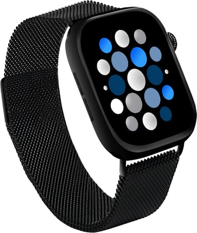 Sandstrøm Apple Watch mesh-rem 42-49 mm (sort)