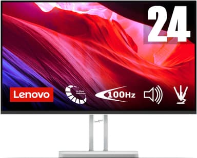 Lenovo L24i-4B 24" skjerm (Cloud Grey)