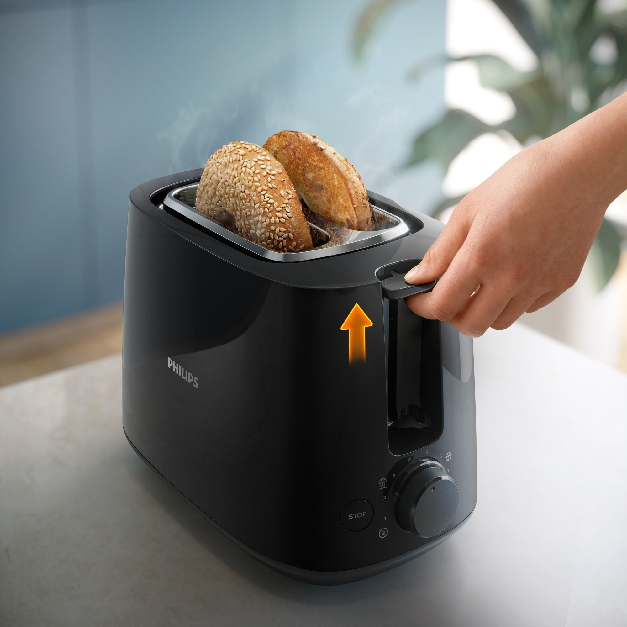 Philips Daily Collection brødrister HD258190 (sort)