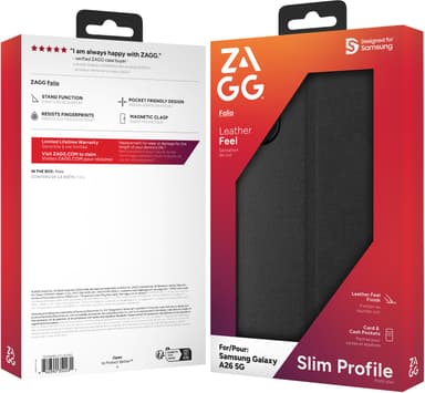 Zagg Samsung Galaxy A26 lommebokdeksel (sort)