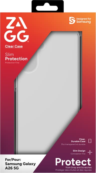 Zagg Samsung Galaxy A26 gjennomsiktig deksel (gjennomsiktig)