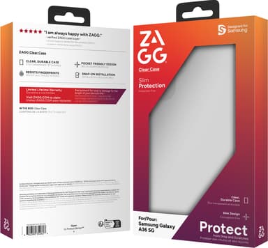 Zagg Samsung Galaxy A36 gjennomsiktig deksel (gjennomsiktig)