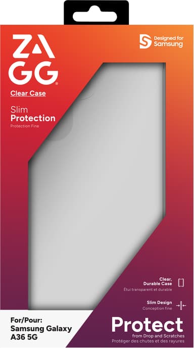 Zagg Samsung Galaxy A36 gjennomsiktig deksel (gjennomsiktig)