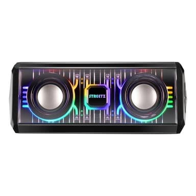 Streetz Trådløs høyttaler 10W med LED-belysning - gjennomsiktig