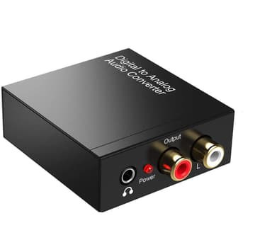 NÖRDIC 192kHz digital til analog lydkonverter, Toslink og koaksial til RCA L / R og 3,5 mm Aux D / A omformer