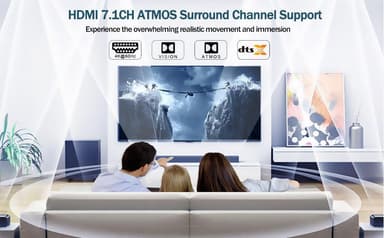 NÖRDIC HDMI Extractor 4K60Hz HDMI til HDMI + Optisk Toslink + Koaksial + 3,5 mm lyd + 7,1 CH HDMI-støtte for eARC / ARC HDR Dolby ATMOS