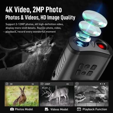 APEXEL 4K HD Digitale Nattkikkerter med Kreativ Ugledesign