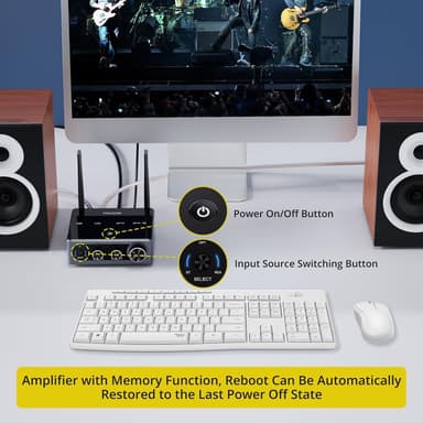 NÖRDIC Bluetooth 5.2 Hi-Fi forsterker 192khz/24Bit 2x100W