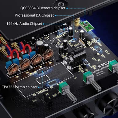 NÖRDIC Bluetooth 5.2 Hi-Fi forsterker 192khz/24Bit 2x100W
