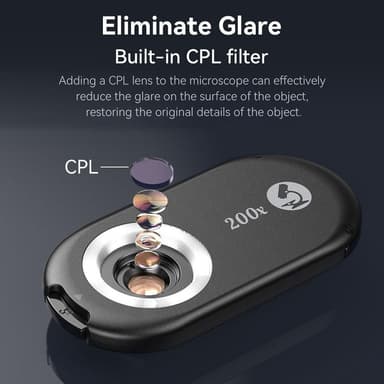 APEXEL Telefon Mikro Linse Nano Zoom for Android/iPhone med LED UV Lys/CPL/Universal Klemme APL-MS200