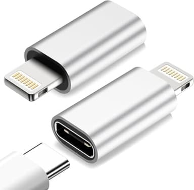 NÖRDIC USBC C Kvinne til Lightning Ha (ikke MFI) Adapter Sølv