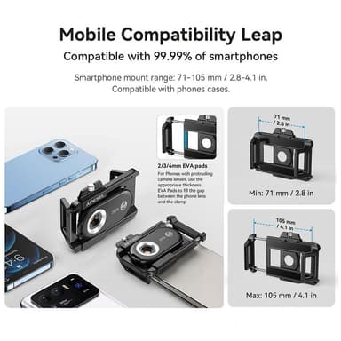 APEXEL Telefon Mikro Linse Nano Zoom for Android/iPhone med LED UV Lys/CPL/Universal Klemme APL-MS200