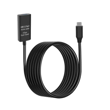 NÖRDIC 5m USB-C 3.2 GEN1 til USB-A 5Gbps Aktiv forlengelseskabel