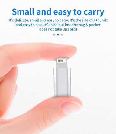 NÖRDIC USBC C Kvinne til Lightning Ha (ikke MFI) Adapter Sølv