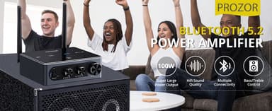 NÖRDIC Bluetooth 5.2 Hi-Fi forsterker 192khz/24Bit 2x100W